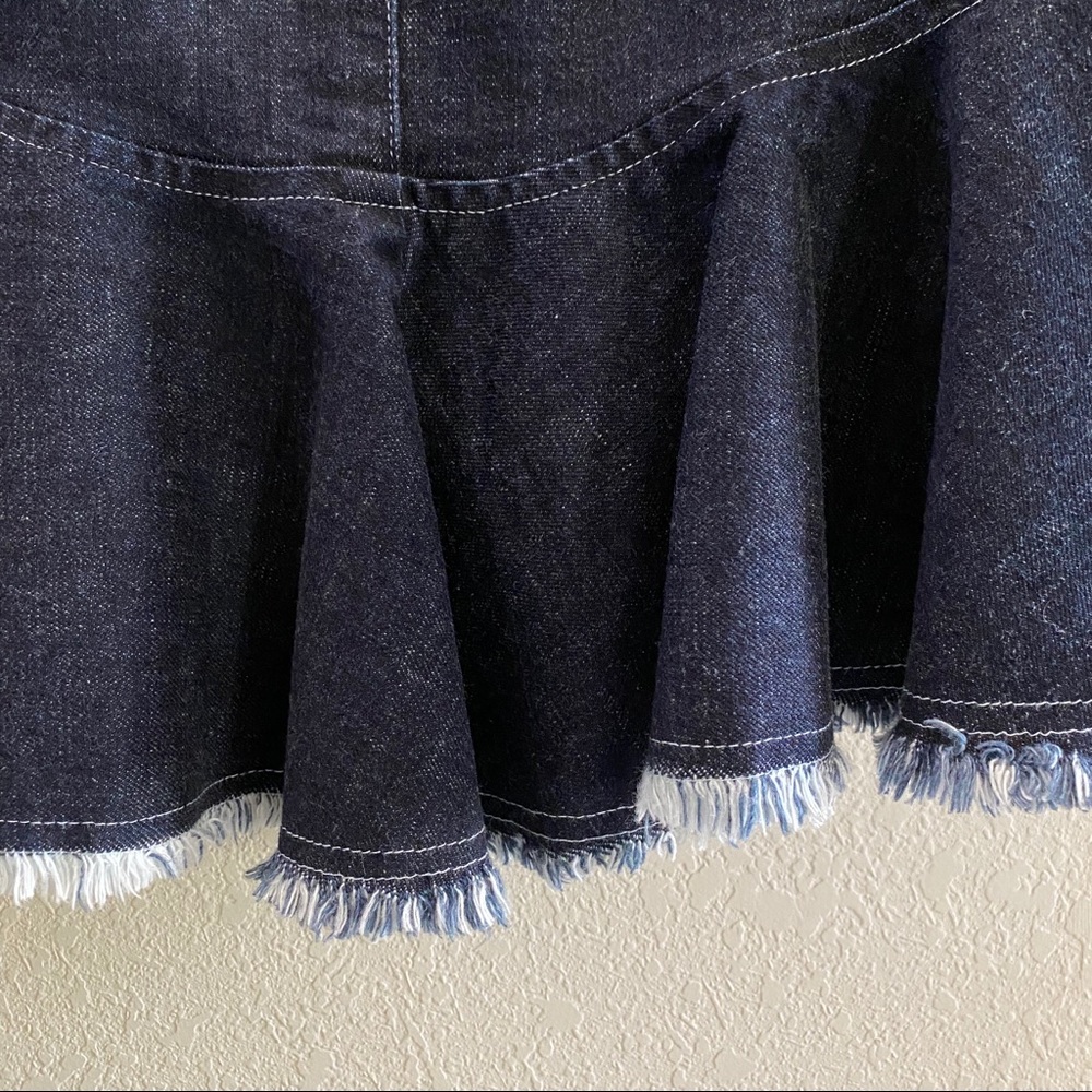 Scripted - Ruffle Denim Mini Skirt - Picture 13 of 16